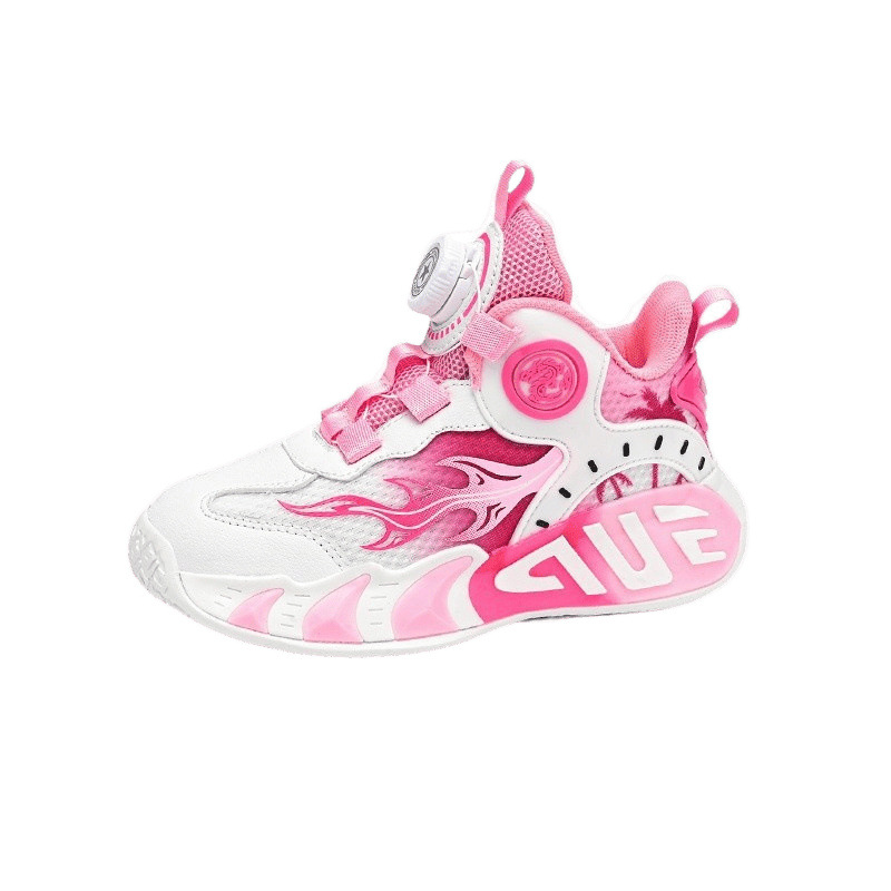 Zapatillas de baloncesto para niños, zapatillas de deporte para niños y niñas, fricción y sonido, nueva malla de verano, zapatos de entrenamiento ligeros transpirables