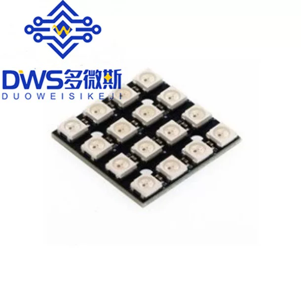 WS2812B-4*4-бит RGB светодиодный полноцветный драйвер 16-битный цветной светодиодная плата разработки