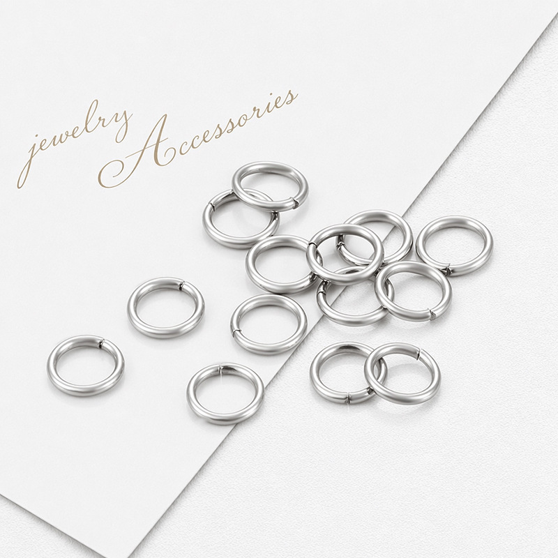 Stainless steel open rings, closed rings, flat rings, connecting rings for necklaces, bracelets, earrings, single rings, DIY jewelry accessories