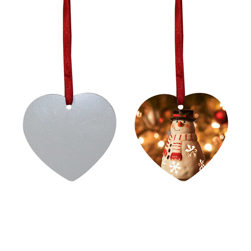 Heat transfer metal Christmas tree ornaments multi-shaped aluminum plate tags heat sublimation aluminum sheet Christmas decoration tags DIY