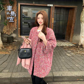 撞粉色羊毛呢内里羽绒服2025新款女冬独特漂亮显瘦小香风加厚外套