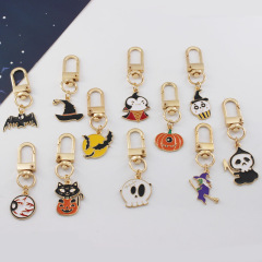 ハロウィーンシリーズカボチャ頭帽子悪魔キーホルダーairpods合金ストラップバッグアクセサリー