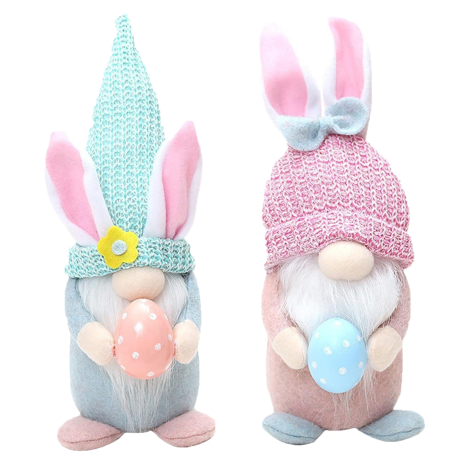 Nueva muñeca de Pascua transfronteriza con Orejas de conejo emisor de luz colorido huevo decoración ventana apoyos decoraciones para el hogar