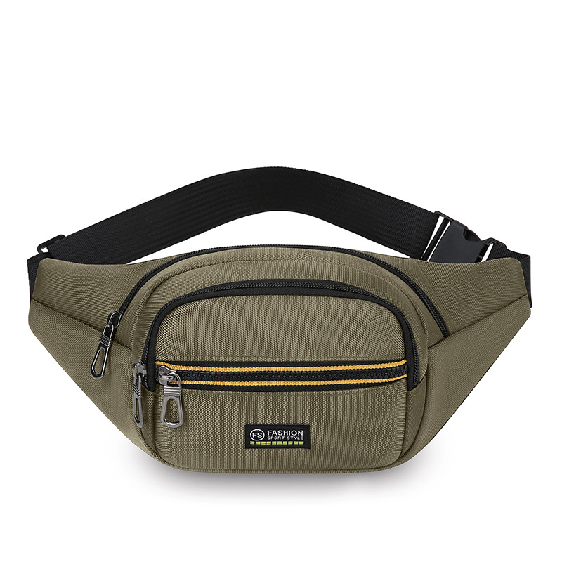 Bolso de pecho para hombre de tela Oxford impermeable para comercio exterior, compartimento múltiple, bolso de teléfono móvil de cambio portátil versátil, riñonera de moda transfronteriza