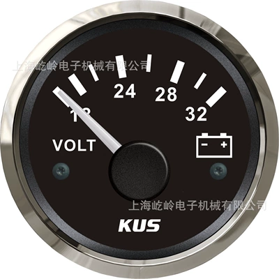 automobile instrument Meter 12V/24V Universal Instrument - silver-edge-black-base-24v