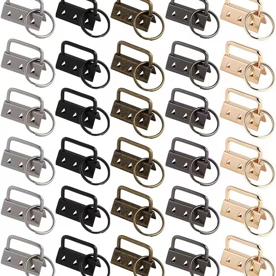 30 Unids 32mm metal 5-color clip de la cola con llavero cinta llavero accesorios para suministro transfronterizo Amazon