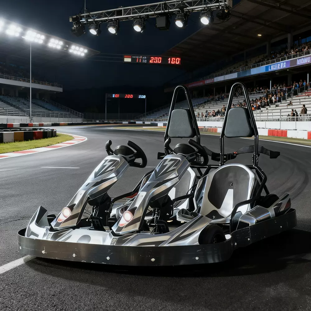 跨境新款亲子电动卡丁车大人可做娱乐四轮碰碰车双人漂移赛车情侣