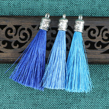 5.7CM金属圆帽小流苏穗子儿童服装发饰U盘书签流苏配件吊坠批发