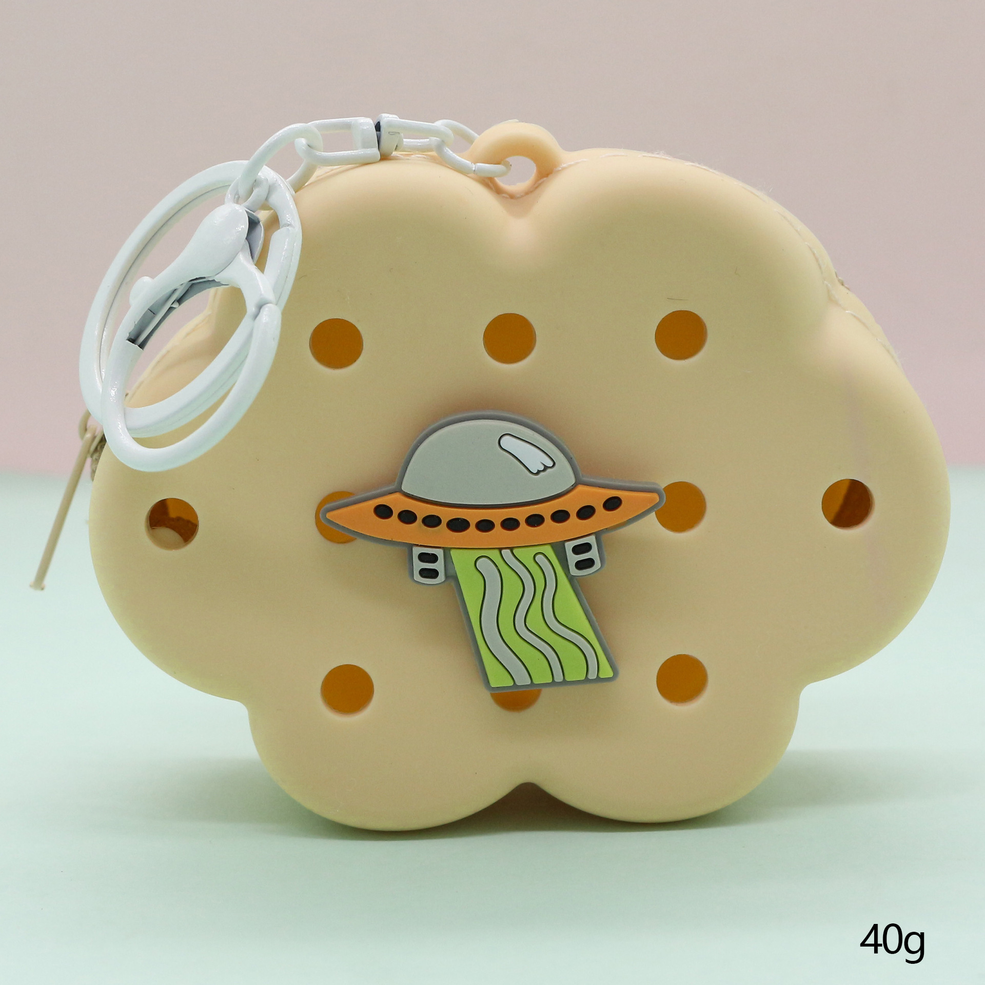 Inventario de dibujos animados de silicona agujero bolsa mini bolso diy bolsa de almacenamiento bolso auriculares llavero colgante regalo