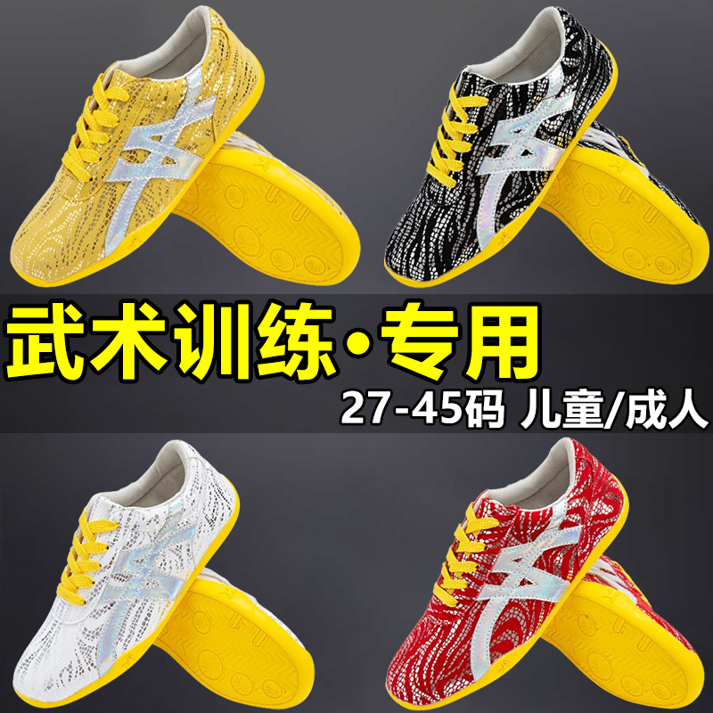 Children's Martial Arts Training Shoes for Men and Women, Outdoor Tai Chi Shoes, Adult Rubber Sole Training Sports Shoes, Non-Slip Indoor Shoes