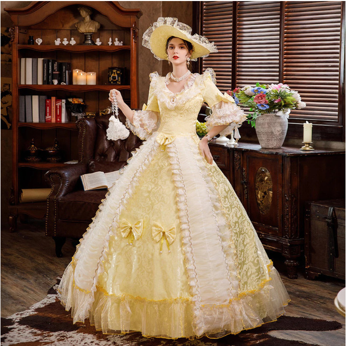Russian Princess Costume European Palace Photo Travel Annual Party Masquerade Drama Catwalk Tea Party Dress