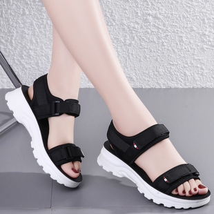 All-match casual sandals for women spring and summer New Sports soft bottom muffin fashionable high-looking sandals for women 22038