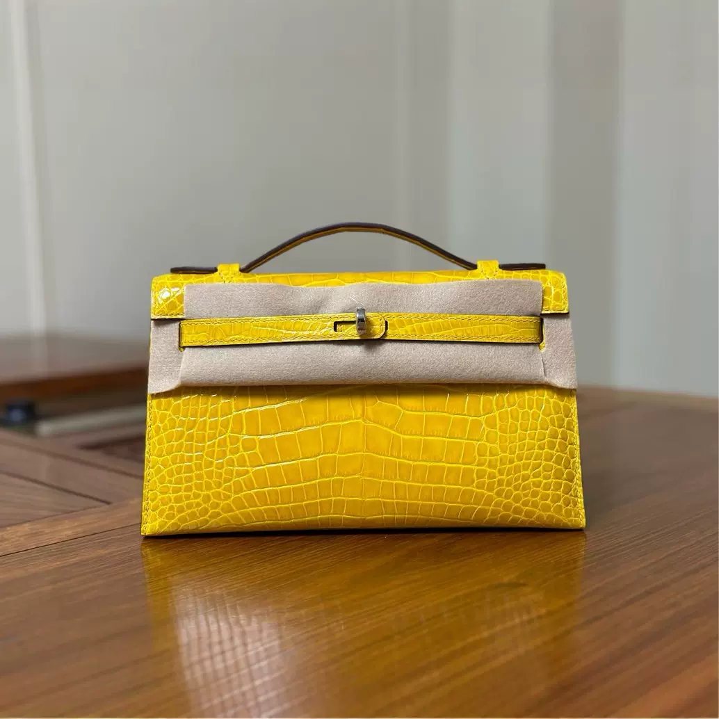 铂金女包美洲鳄纯手工康康单肩斜跨手提定制mini凯莉一代22手拿包