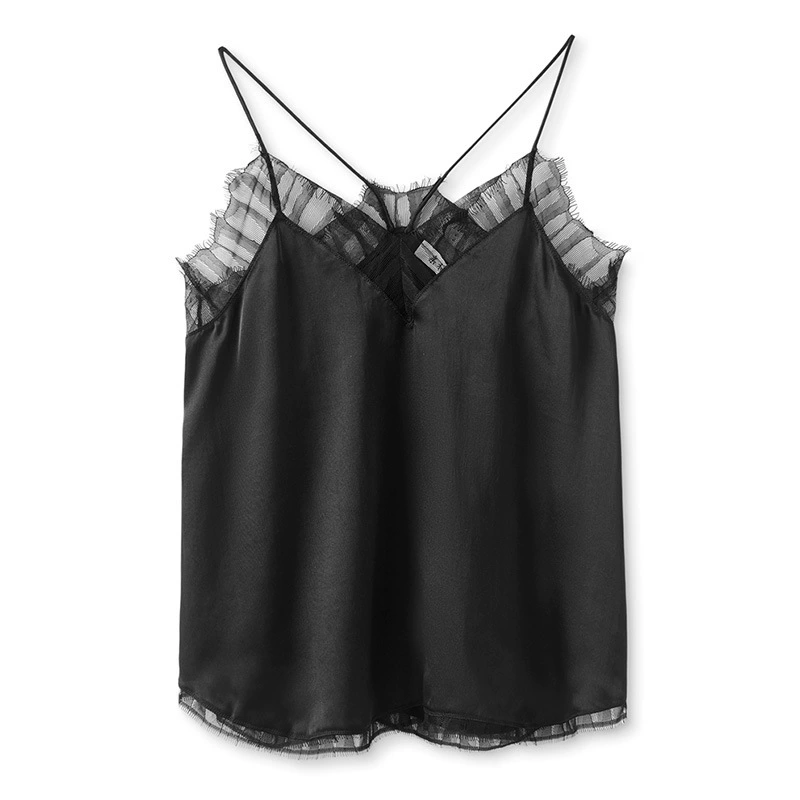 瑜悦 Silk lace sexy top with cups, french style, 0x