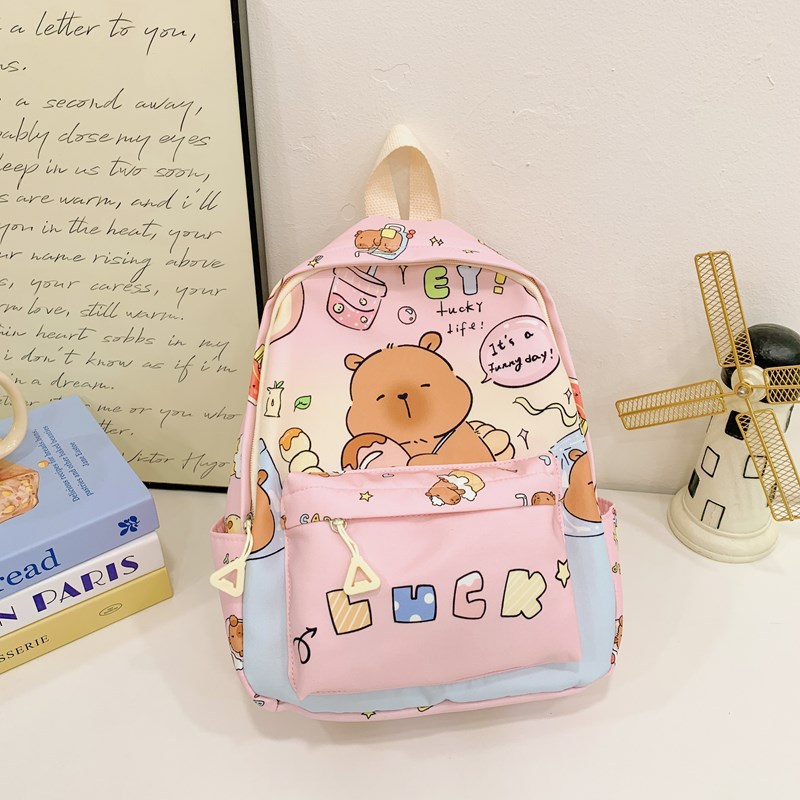 Mochila infantil para bebés lindas mochilas capibara para niños y niñas 2025 nueva mochila infantil de gran capacidad