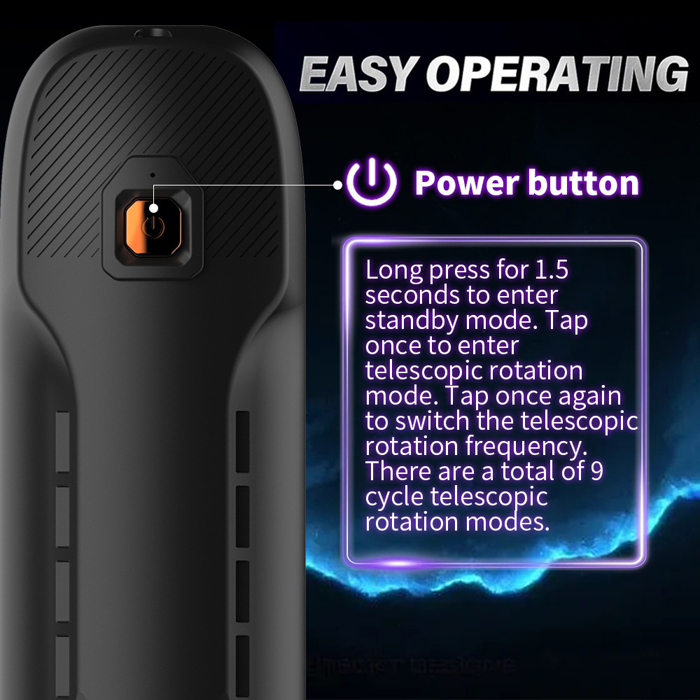 Helautomatisk elektrisk masturbator för män_voghion.com