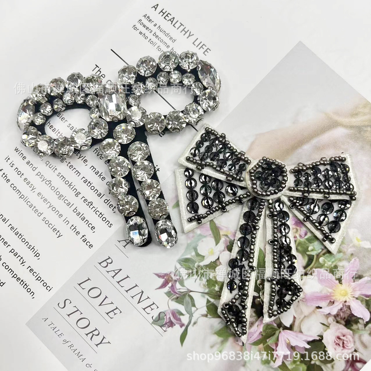 Beads handmade with bow from pearl, accessory, accessories