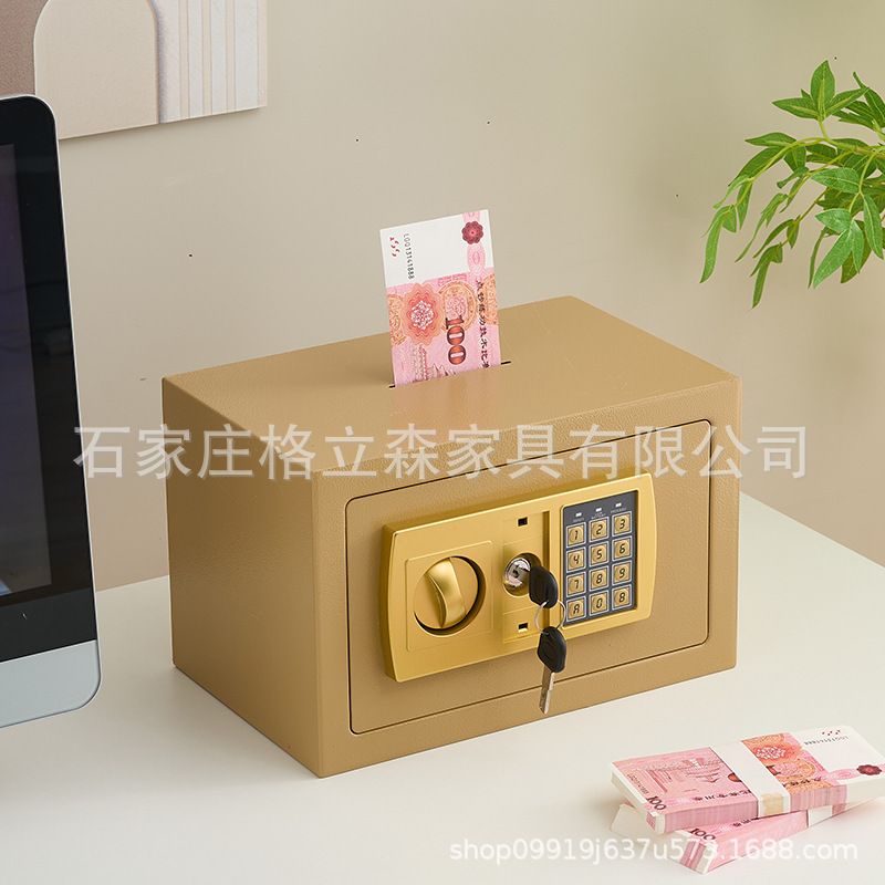 Factory Direct Sales Home Office Small Wall-Mounted Bedside Table Mini Safe Password Small Safe Storage Cabinet