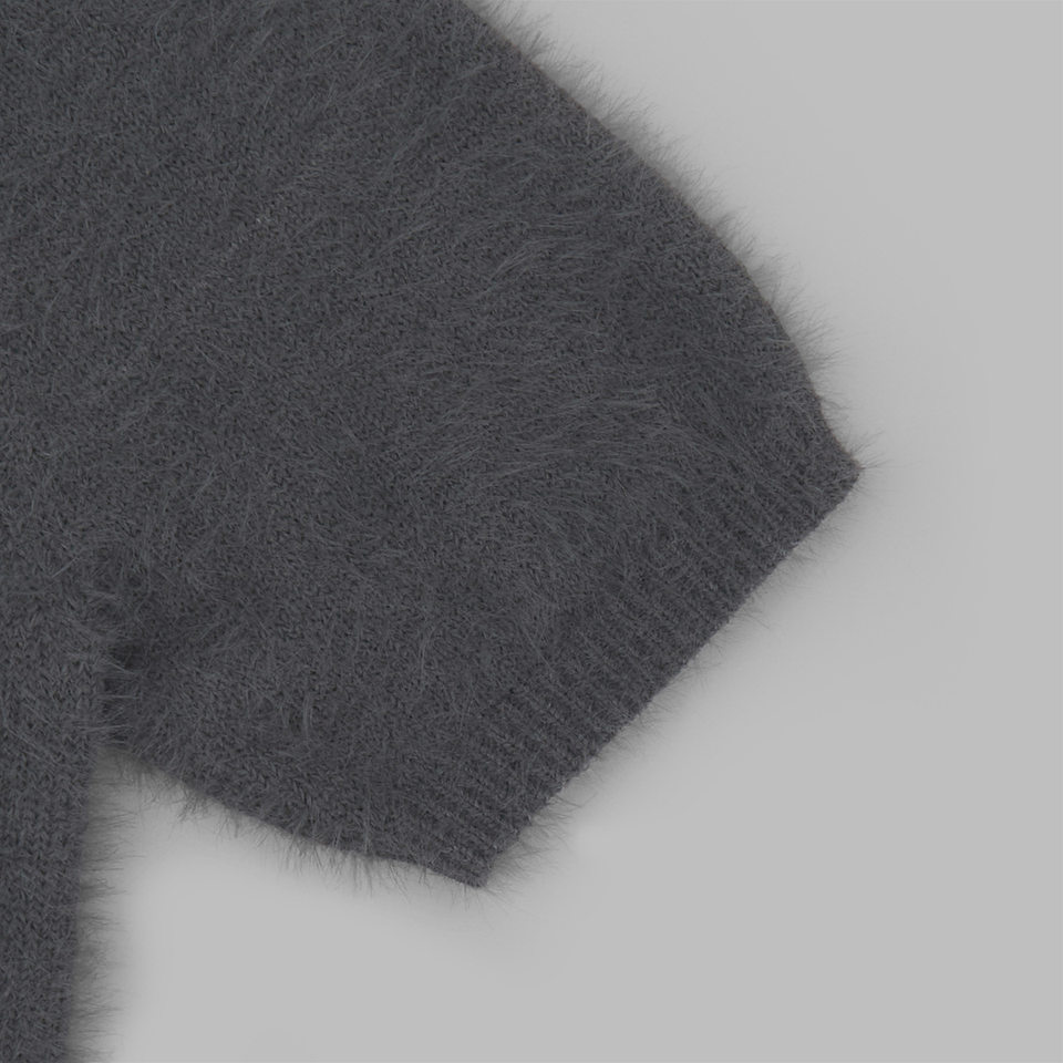Áo cardigan dệt kim tay ngắn cổ bán cao ôm dáng phong cách retro — Màu hồng, Màu hồng cánh sen, Màu trắng, Màu tím chi tiết 48