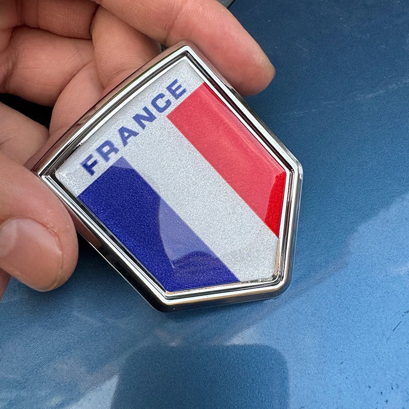 Amazon bandera nacional logotipo de automóvil de metal 3D estereoscópico bandera nacional auto etiqueta pegatinas mini etiqueta transfronteriza