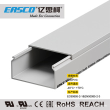 EASCO线槽低压配电全封闭PVC灰色电缆阻燃走线槽80mm宽*40mm高