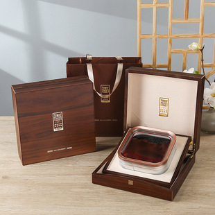 Sea Cucumber Packaging Box 0.5kg Half-Pound Pack with Optional Logo, Lacquered Wood Grain, Automatic Lifting, Light-Dried Sea Cucumber Packaging Wooden Box