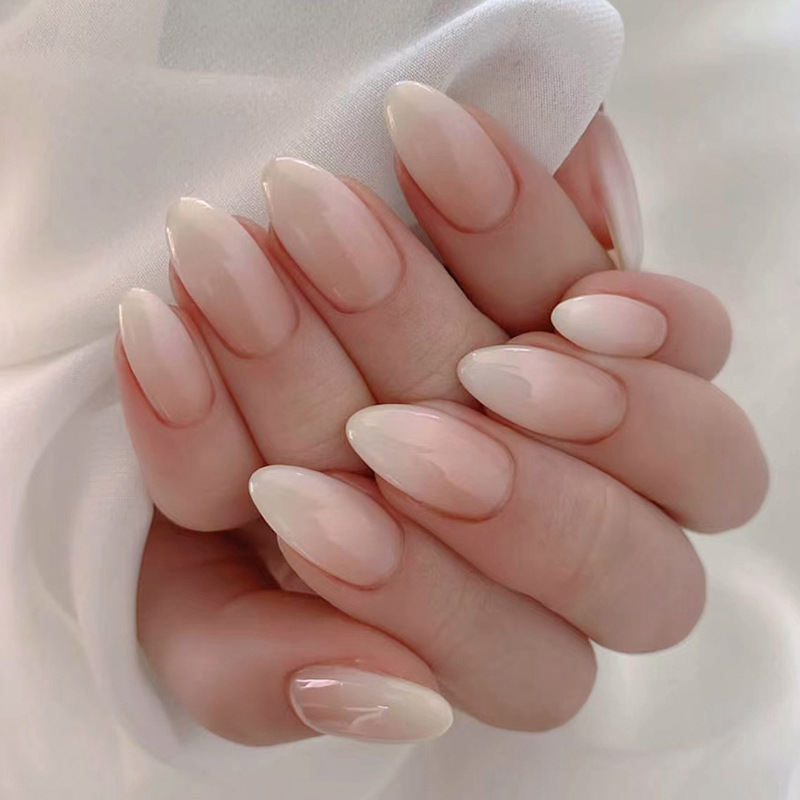 Minimaliste Pure Desire Amélioration progressive de la mode Faux ongles doux et doux, pointes d'ongles à texture unique_voghion.com