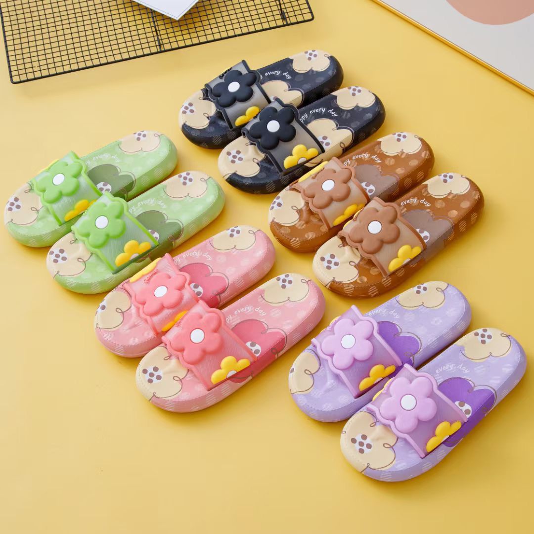 2024 Summer Women's Cartoon Anti-Slip Sandals for Home Soft Soled Bathroom Cartoon Cat Cute Thick Soled Sandals