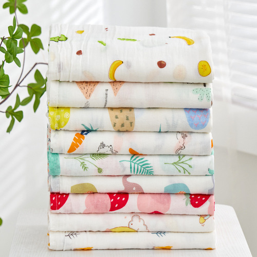 Double-layer pure cotton baby gauze packing towel bath towel, baby packing for newborn summer cool blanket, soft cover for newborn