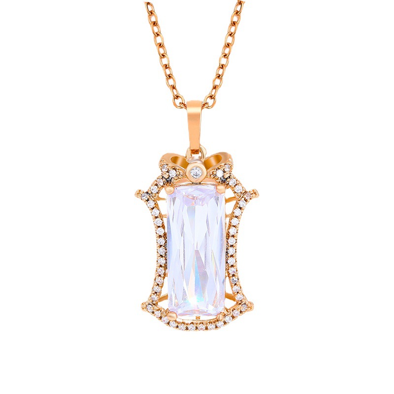 Xuping joyería europea y americana joyería transfronteriza nueva plaza imitación joya colgante micro incrustaciones de circonio atmosférica collar Accesorios