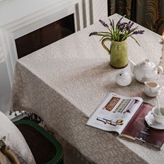 Emilie Yun Tablecloth Cotton Linen Daisies Floral Country Style Dining Tablecloth Checkered Picnic Fabric Direct Supply from Factory