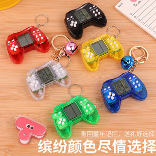 Handheld Mini Tetris Video Game Console Capybara Nostalgic Educational Keychain Small Pendant Kidsren's Toy