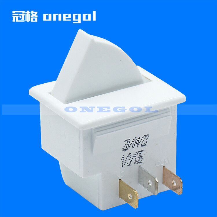 现货 白色三脚HC-050K.4扇形倾倒冰箱门控灯开关常开常闭切换功能