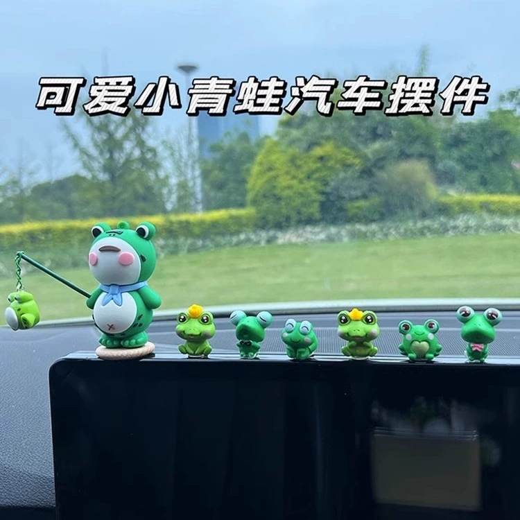 Автомобильные украшения лягушка украшение центральная консоль маленькие окна декоративные принадлежности Daquan красный новый рабочий стол светящийся
