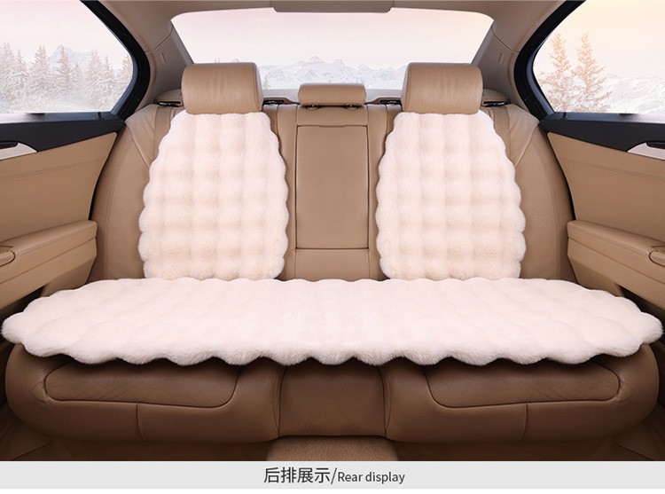 Car Cushion Winter Plush Imitation Rabbit Fur Thickened Warm Small Man Waist Imitation Wool Ins Cyber Celebrity Goddess Cushion Cover