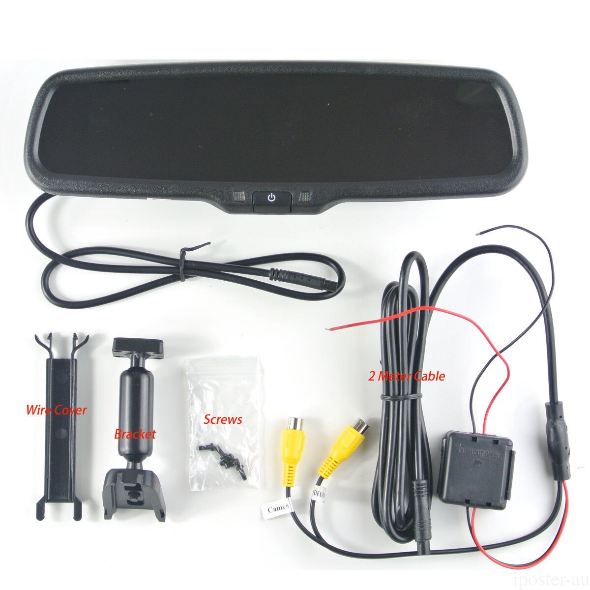 Hd 4.3inch Car Rearview Mirror Monitor + 3-in-1 Parking Radar Sensor Reversing Camera