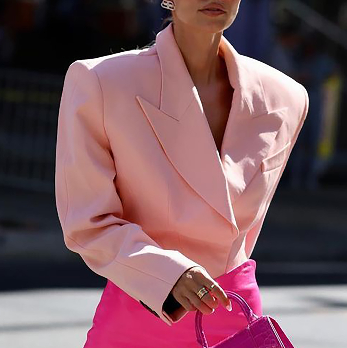 2023 Foreign Trade Women's Early Spring New Shoulder Pad Waist Hollow One-piece Suit High-end Designer Niche Jacket