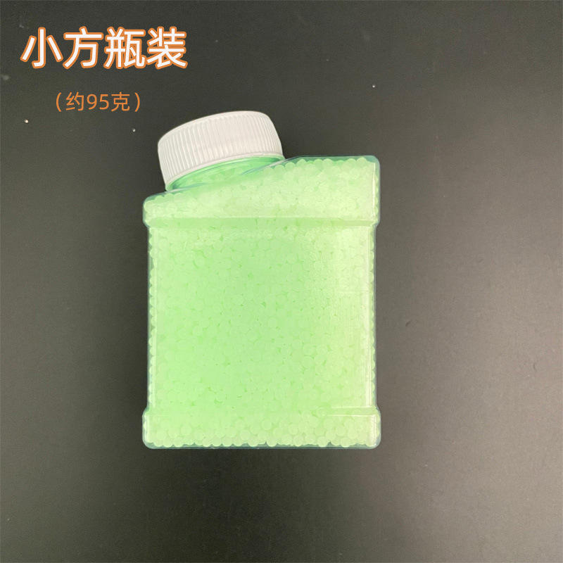 Bolitas de gel absorbente de agua 7-8mm, perlas decorativas hidratantes, paquete en botella cuadrada