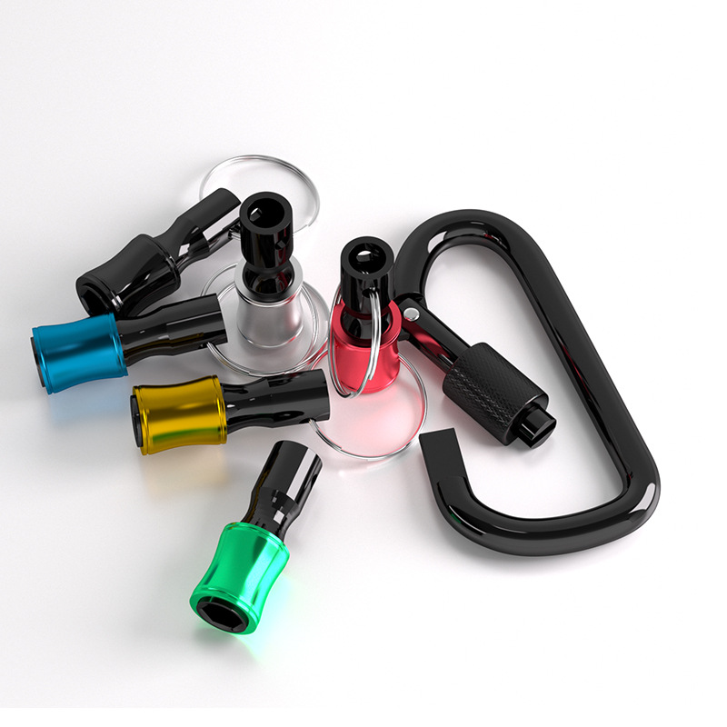 6-Piece Color llavero varilla de conexión lote cabeza varilla de conexión traje de mosquetón 1/4 mango hexagonal broca de almacenamiento biela