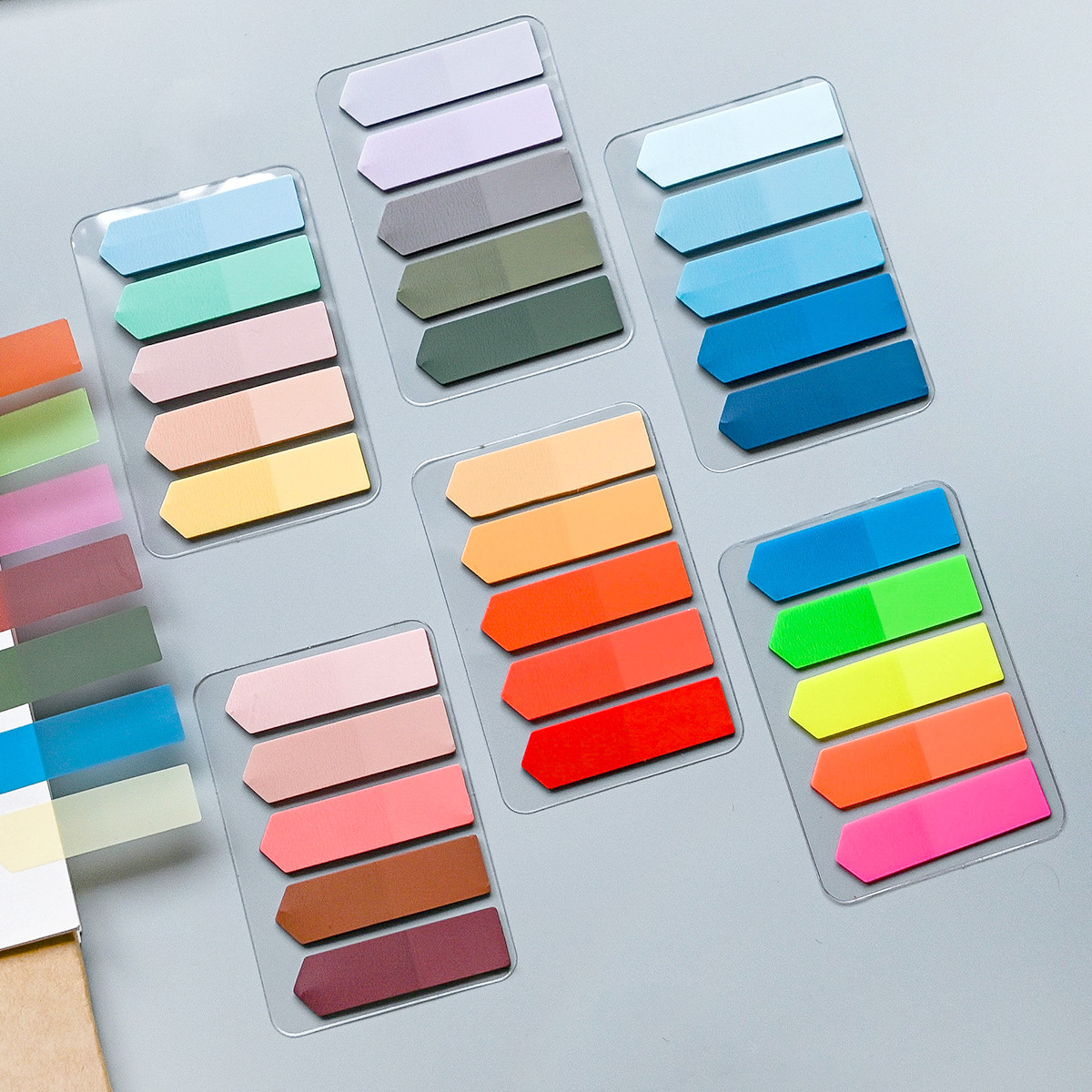 Writable Classification Index Stickers Morandi Color Sticky Notes Small Strips Marking Stickers Label Stickers Transparent Instruction Stickers