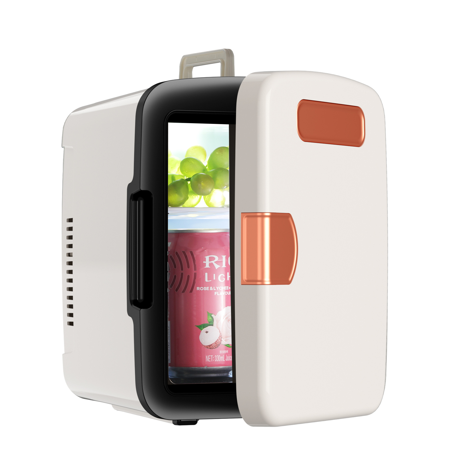 New USB small car refrigerator, dormitory cosmetic mini fridge, portable outdoor mini refrigerator