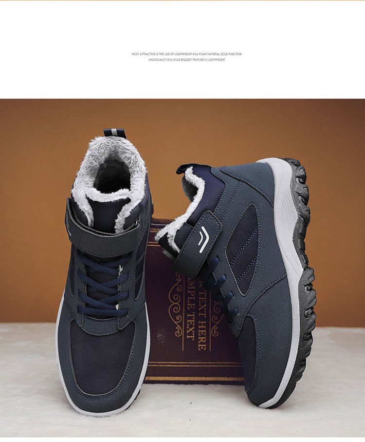 Herren Wintersport, Wander- und Tourismusschuhe, Herren mit Fleece-Isolierung, zwei Baumwoll-Papa, ältere Wanderschuhe_voghion.com