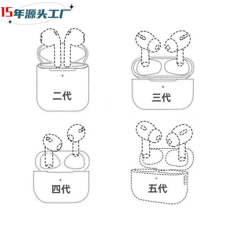 Huaqiangbei 2nd Generation 3rd Generation Pro 4th Generation 5th Generation Blue Headset Jeli Suitable for Apple Noise Reduction TWS Bluetooth Headset Huaqiangbei 2nd Generation 3rd Generation Pro 4th Generation 5th Generation Blue Headset Jeli Suitable for Apple Noise Reduction TWS Bluetooth Headset