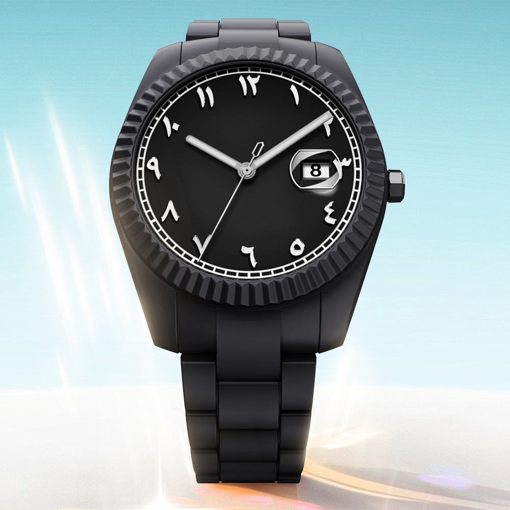 Cross-Border Dropshipping New Laojia Log Diving Business Couple Watch Three-Bead Chain Watch Plastic Men's Quartz Watch