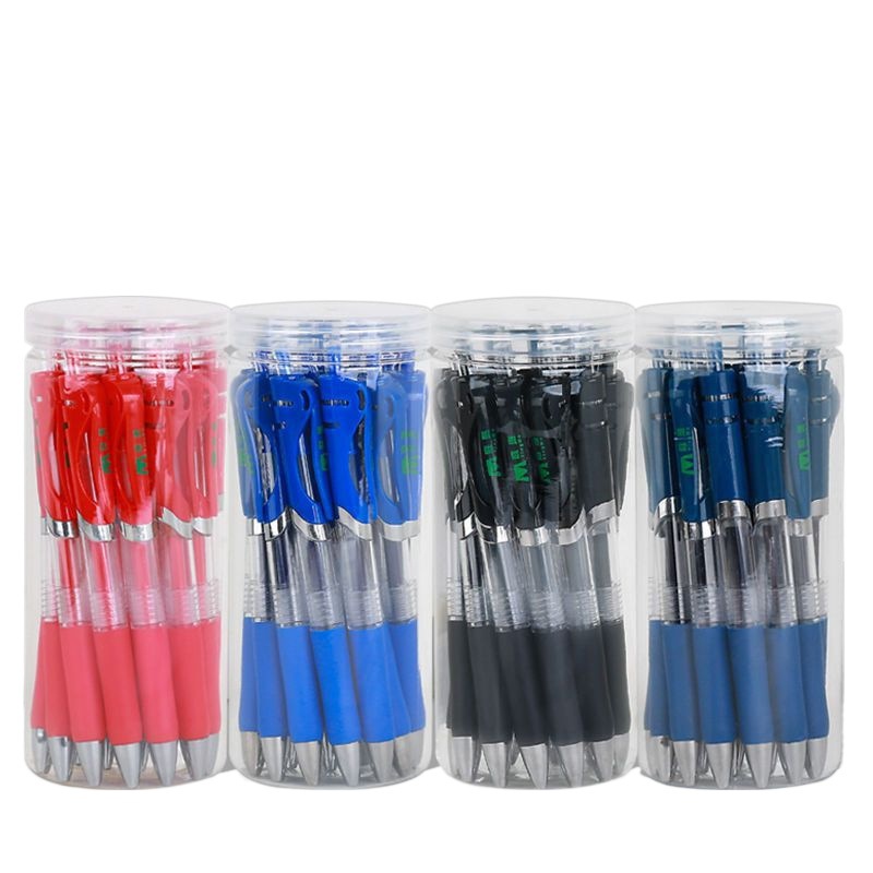 (2개) 프레스 젤 펜 0.5MM 리필 볼펜 블랙 레드 블루 사인 펜 학생 학습 사무용품 도매