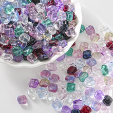 高透仿水晶随形石不规则方形异型石琉璃隔珠手工diy手链项链串珠