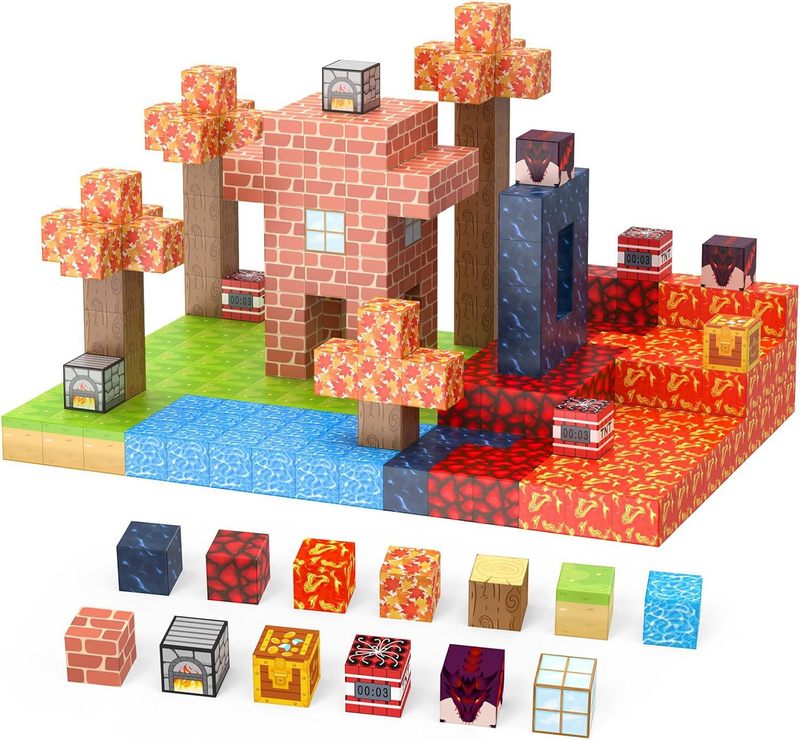 国境を越えたアマゾンマグネチックビル磁気ブロック積み木DIY知育玩具3d立体組み合わせ|undefined