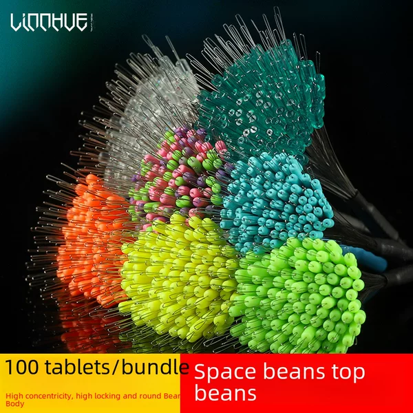 Lin Lake Silicone Space Bean Bulk Bulk Competitive Crystal Bean Line Set Small Accessories Not Thinned Fishing Gear Wholesale