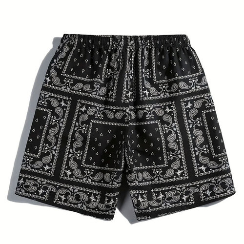 Men's Casual Shorts Summer New Trendy Fashion Multi-color Almond Flower Loose Plus Size Shorts