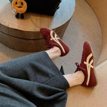 真皮葡萄妈惠州女鞋2025秋冬新款内增高板鞋休闲运动德训鞋女鞋子